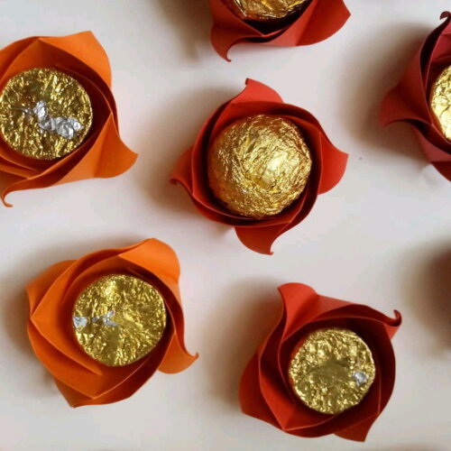 Rosa | Forminha para Doces em Origami