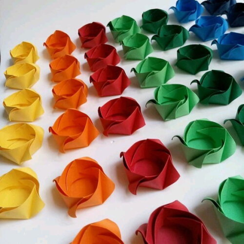Rosa | Forminha para Doces em Origami
