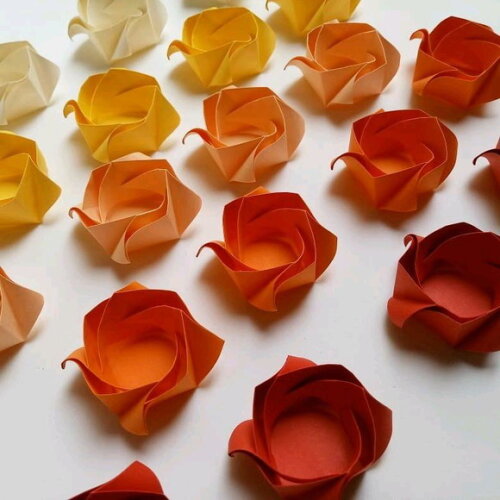 Rosa Quadrado | Forminha para Doces em Origami