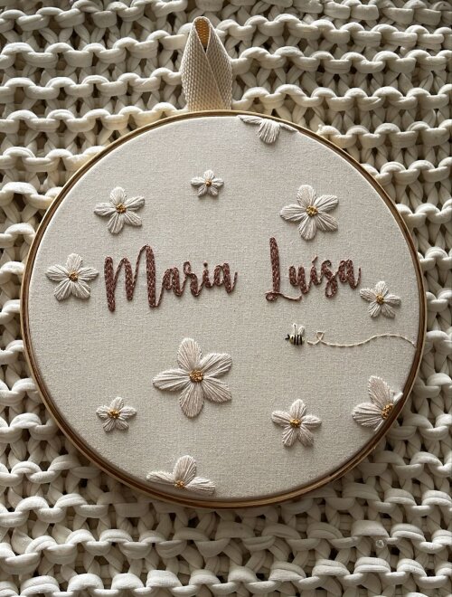 Bastidor Bordado Porta Maternidade Personalizado