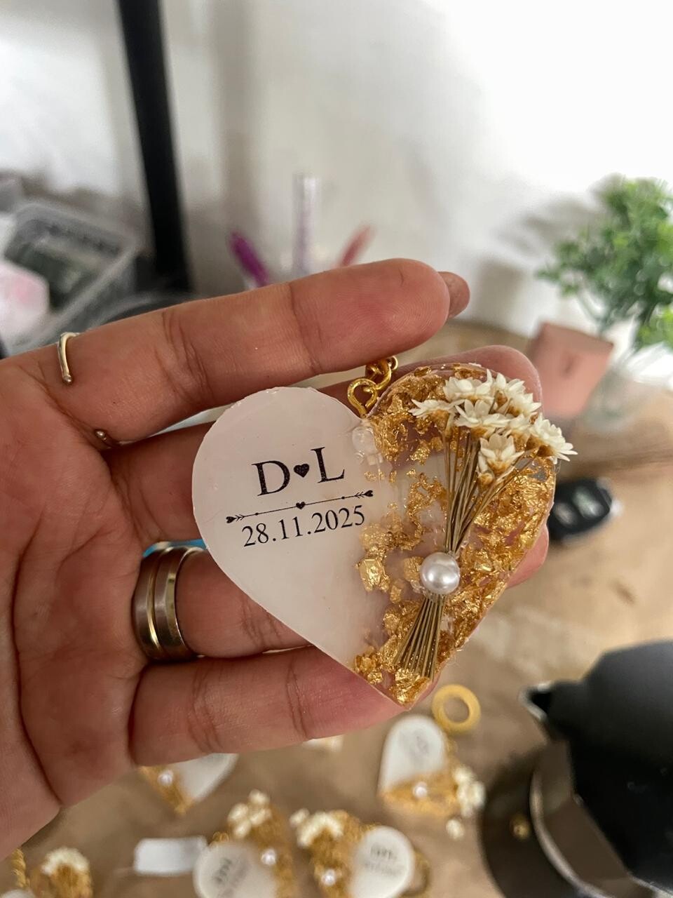 Lembrancinha de Casamento em Resina Personalizada