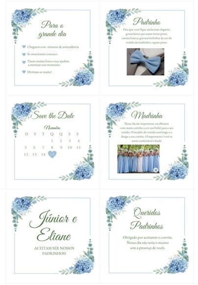 Manual de Padrinhos Personalizado