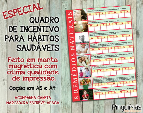 Quadro de Incentivo Saúde A5 - Manta Magnética