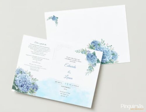 Convite de Casamento + Tag + Fita