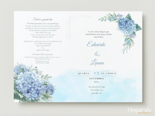 Convite de Casamento + Tag + Fita