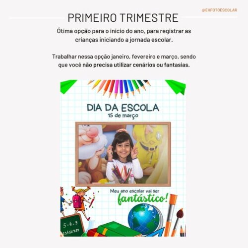 Cronograma Anual para Fotografia Escolar - Artes em Png