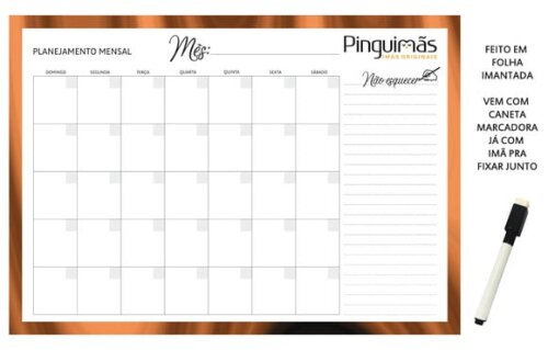 Planner Anual A3 em Manta Magnética