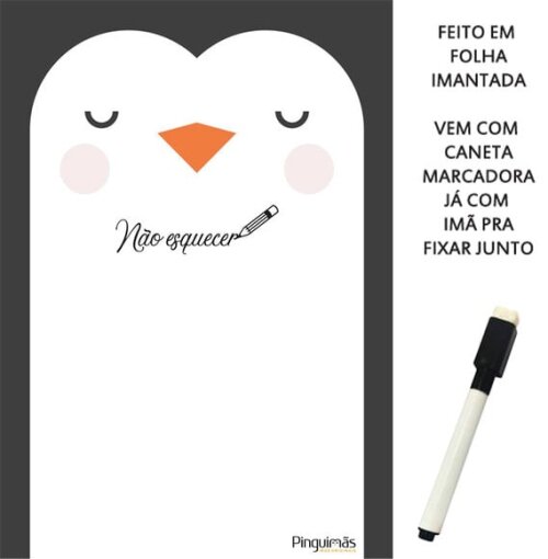 Quadro de Anotações de Bichos A5 em Imã