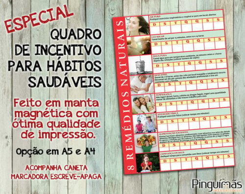 Quadro de Incentivo Saúde A5 - Manta Magnética