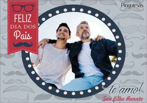Quadro Feliz Dia dos Pais A5 Personalizado em Imã