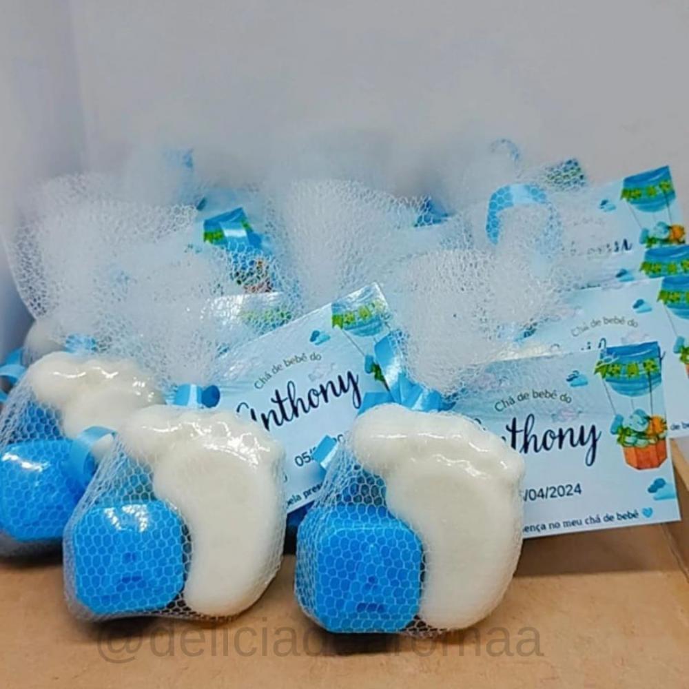 Lembrancinha Sabonete Artesanal Pezinho com 1 letra