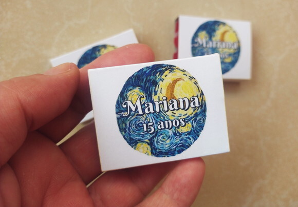 Chicletes Personalizados Van Gogh Lembrancinha 15 Anos