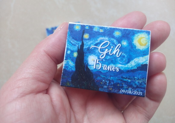 Chicletes Personalizados Van Gogh Lembrancinha 15 Anos
