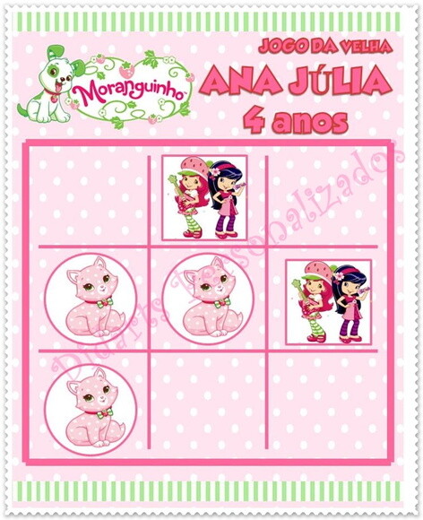 Jogo da VelhaMoranguinho Personalizado | Lembrancinha Festa Infan