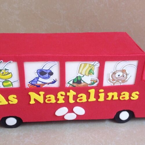 Ônibus "as Naftalinas" Enfeite de Mesa da Galinha Pintadinha