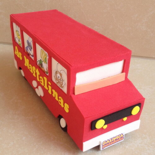 Ônibus as Naftalinas Enfeite de Mesa da Galinha Pintadinha