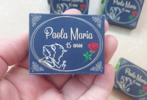 Lembrancinha 15 Anos da Bela e a Fera Chiclete Personalizado