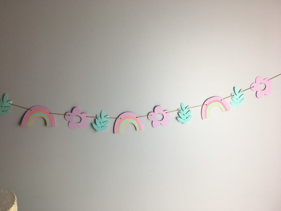 Bandeirola Arco-íris Boho - Papelaria para Festa