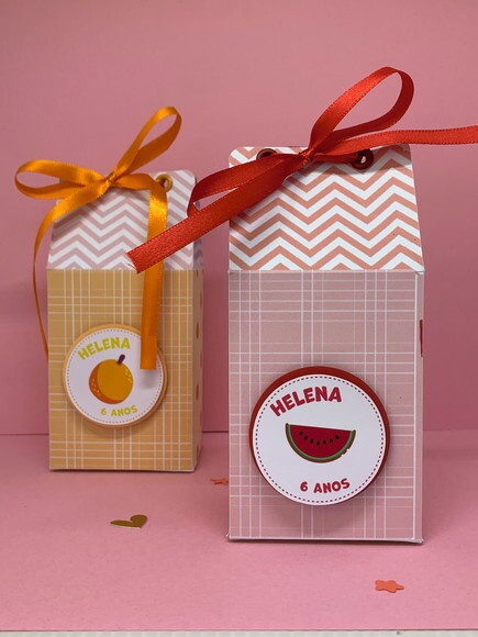 Caixinha Frutas Kit 8 Unidades - Papelaria para Festa