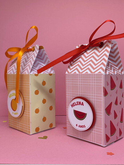 Caixinha Frutas Kit 8 Unidades - Papelaria para Festa