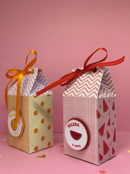 Caixinha Frutas Kit 8 Unidades - Papelaria para Festa