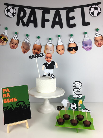 Festa Futebol Rostinhos - Kit Papelaria para Festa