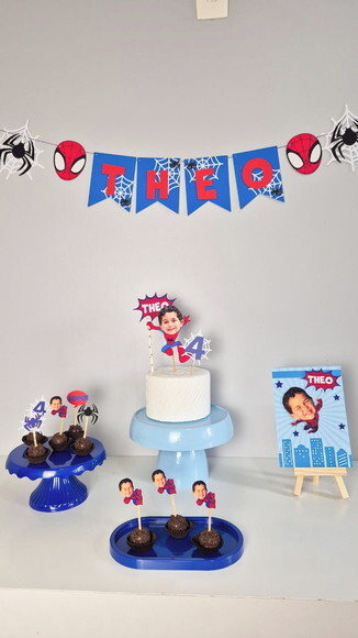 Festa Homem Aranha Rostinho - Kit Papelaria