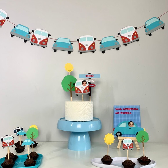 Festa Kombi e Fusca - Kit Bolinho