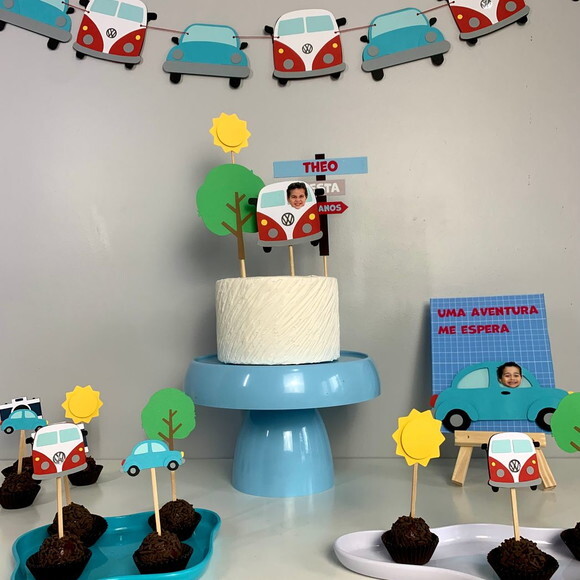 Festa Kombi e Fusca - Kit Bolinho