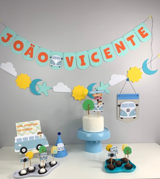 Festa Kombi - Kit Papelaria
