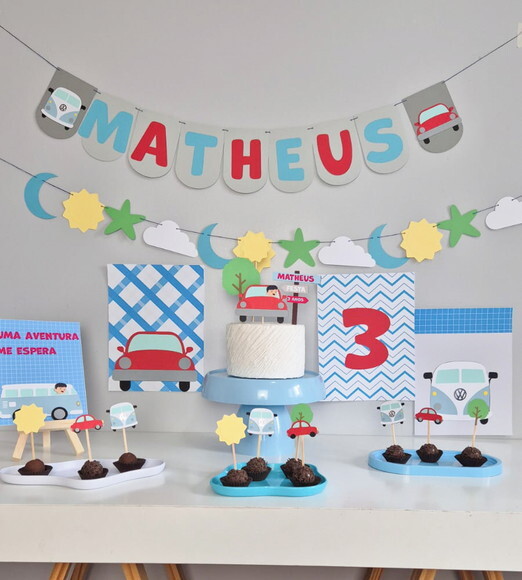 Festa Kombi e Fusca - Kit Papelaria