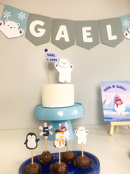 Festa Urso Polar - Kit Papelaria