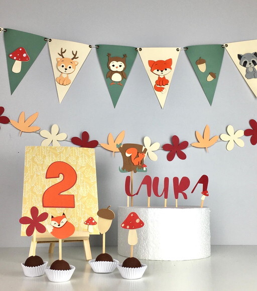 Kit Animais Bosque - Papelaria para Festa