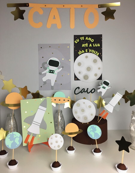Kit Astronauta - Papelaria para Festa