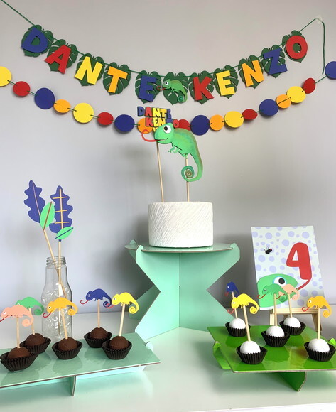 Kit Camaleão - Papelaria para Festa