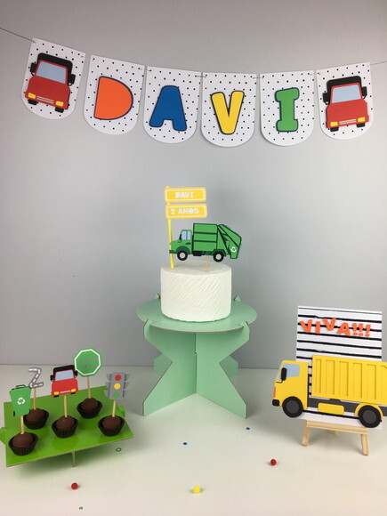 Kit Caminhão - Papelaria para Festa