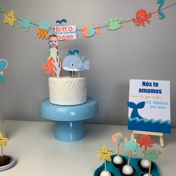 Kit Fundo do Mar - Papelaria para Festa
