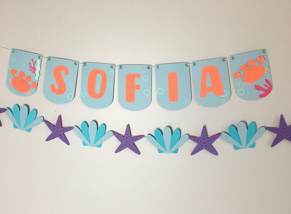 Kit Fundo do Mar Sereia - Papelaria para Festa