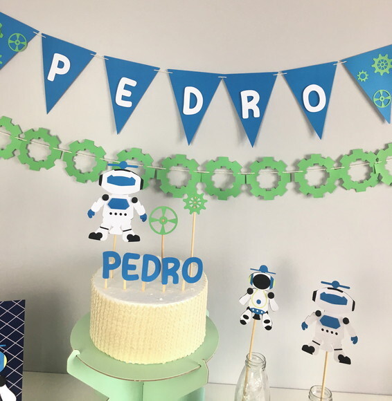 Kit Robô - Papelaria Personalizada