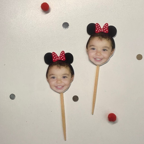 Mini Topper Rostinho Minnie - 10 Unidades