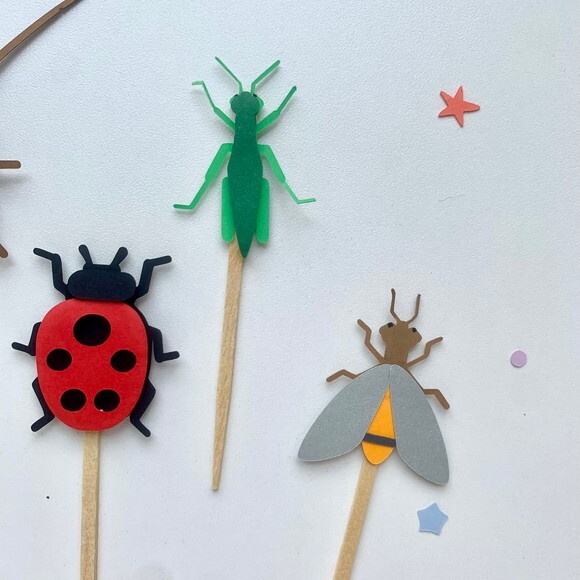 Mini Topper Insetos - 10 un