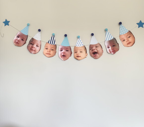 Varal 8 Rostinhos - Papelaria para Festa
