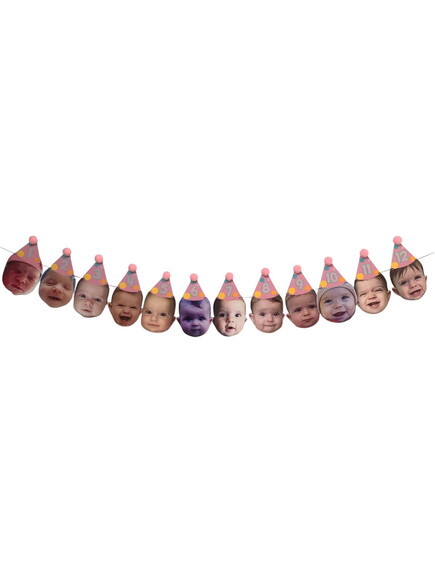 Varal 12 Rostinhos com Número no Chapéu