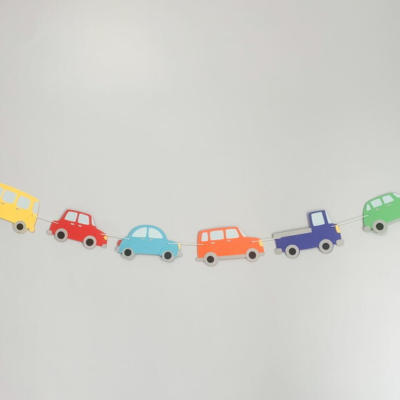 Varal Decorativo Carrinhos - Papelaria para Festa