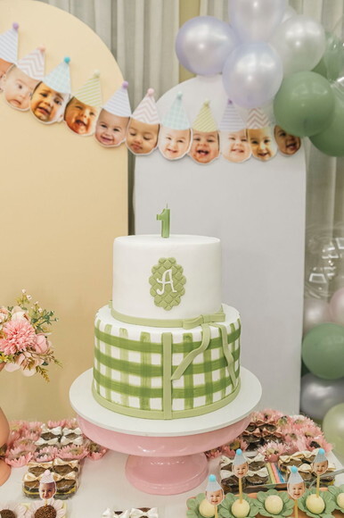 Varal com 12 Rostinhos - Papelaria para Festa