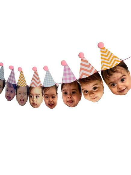Varal com 12 Rostinhos - Papelaria para Festa