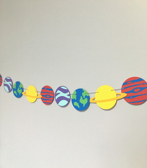 Varal Decorativo Planetas - Papelaria para Festa