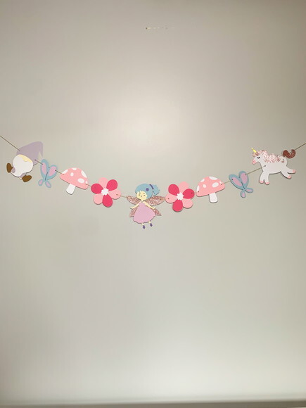 Varal Decorativo Fada e Unicórnio