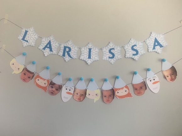 Varal Festa Frozen Rostinhos