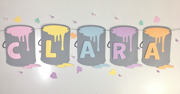 Varal Decorativo Tintas - Papelaria para Festa